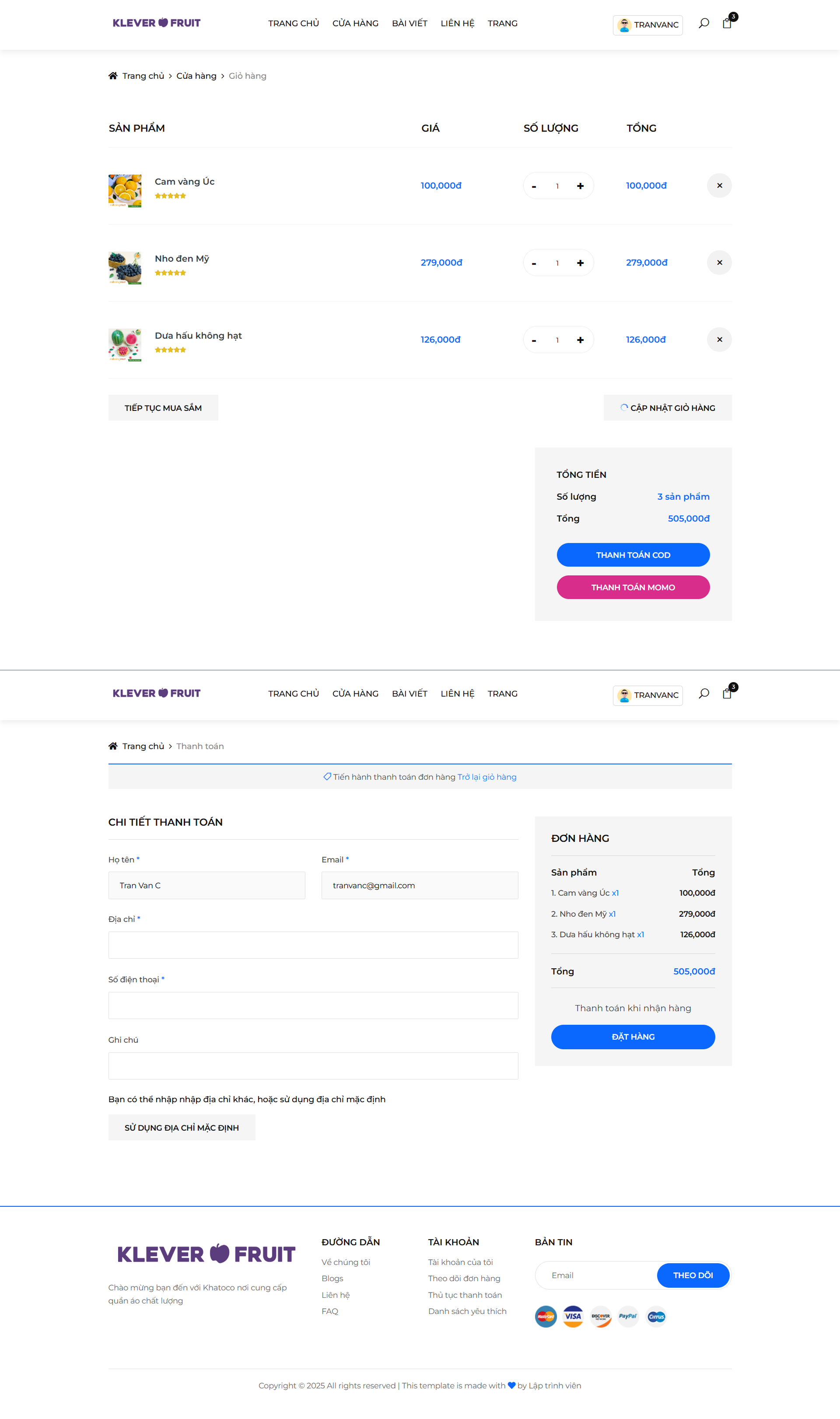 website trái cây,web bán trái cây,web trái cây,php mysql,dự án bán trái cây,website php mysql