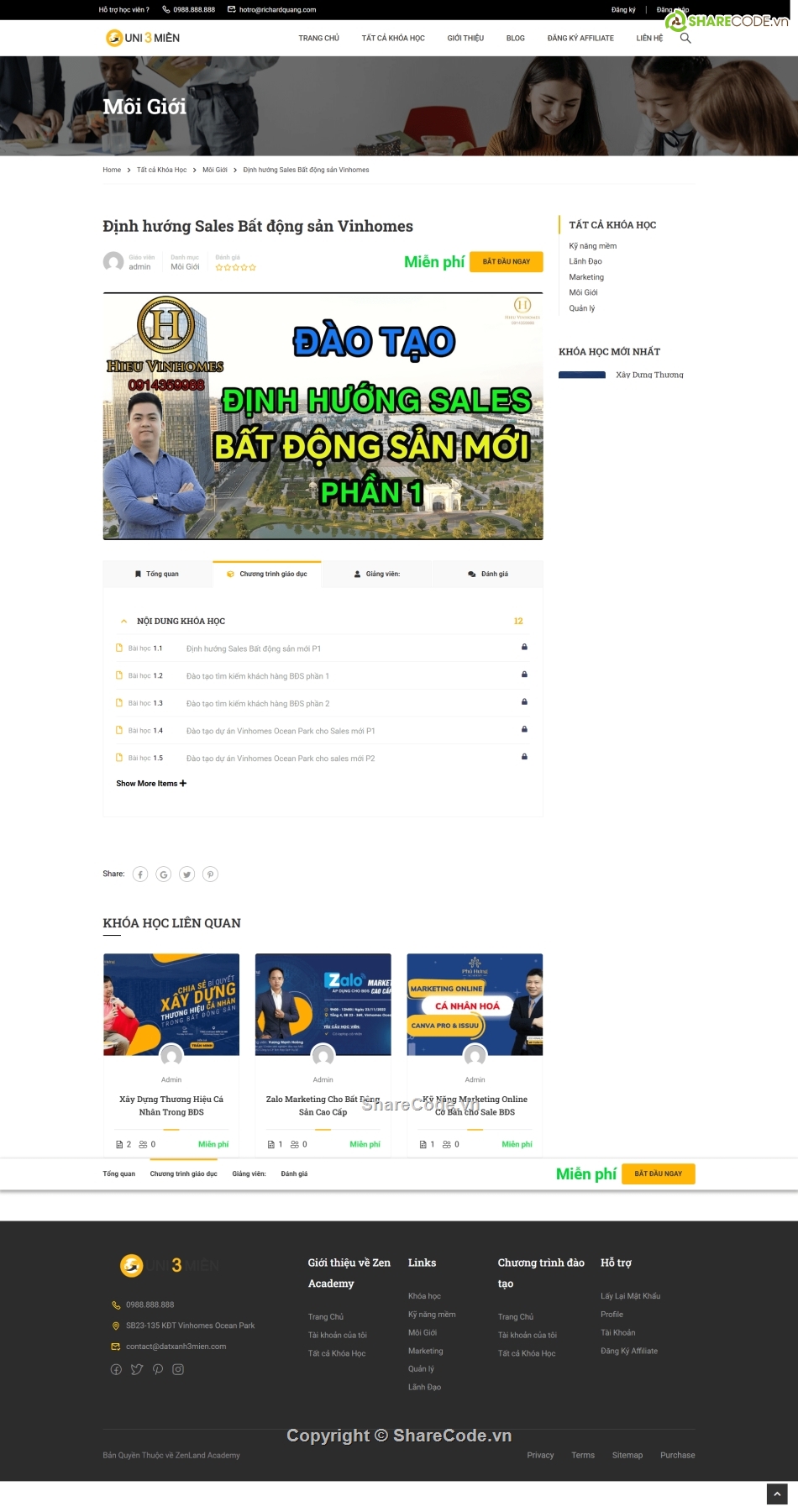 Web học trực tuyến,Khoá Học Online,website bán khóa học,website khóa học,website wordpress,theme wordpress