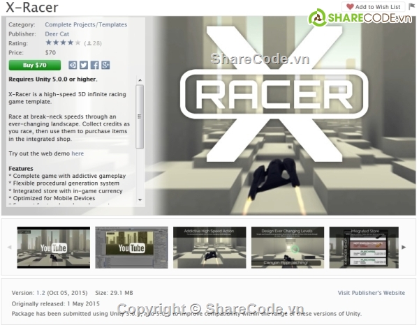 game unity,unity game,complete game,X-Racer unity,X-Racer