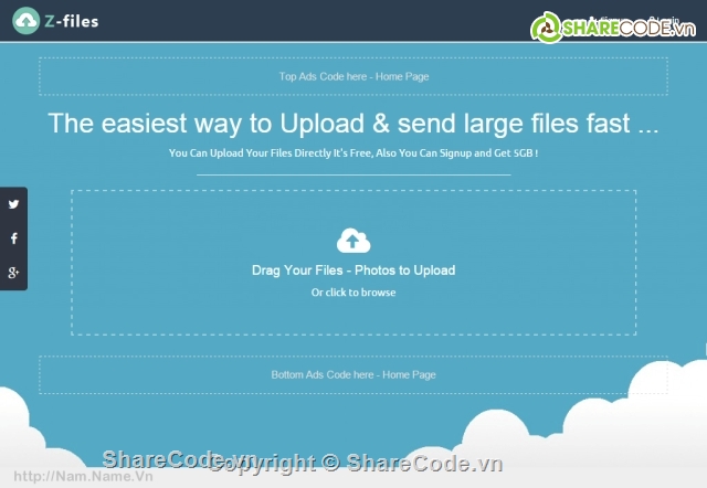 web upfile,ứng dụng chia sẻ file,code upload ảnh,upload file,zFiles v1.0.5