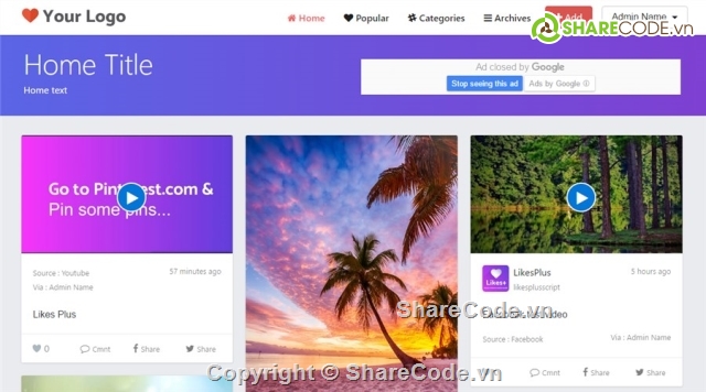 web instagram,Code web truyền thông,web Truyền thông xã hội,Likes Plus