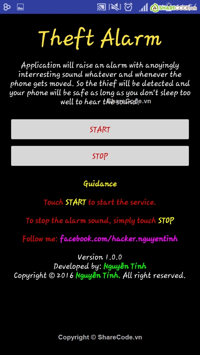 ứng dụng chống trộm,source code chống trộm,ứng dụng cảnh báo,cảnh báo trộm