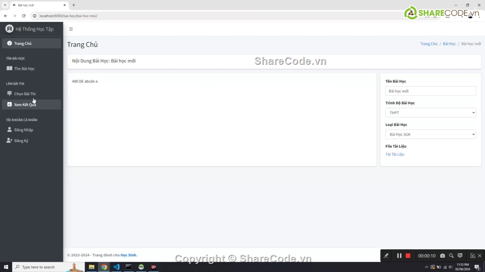 sharecode web thi trắc nghiệm php,sharecode sourcecode đồ án web thi trắc nghiệm,web thi trắc nghiệm đơn giản bằng php mvc