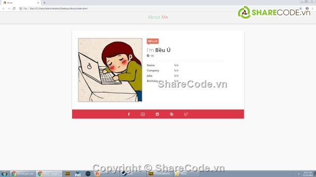 trang about,about me,html about
