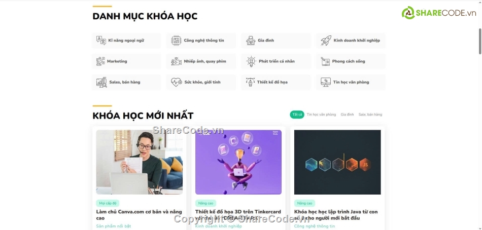 Web khóa học,Web tối ưu,khóa học,chuẩn seo,web đẹp