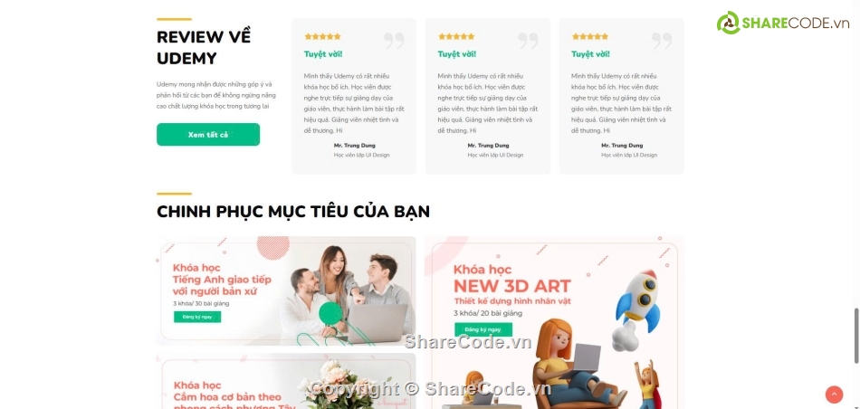 Web khóa học,Web tối ưu,khóa học,chuẩn seo,web đẹp