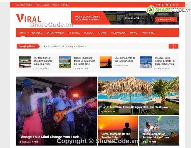 theme,wordpress,theme wordpress,theme tin tức viral,theme tin tức