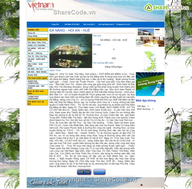 share full code,share code du lịch,website du lịch đẹp,code web đặt tour du lịch,website du lịch