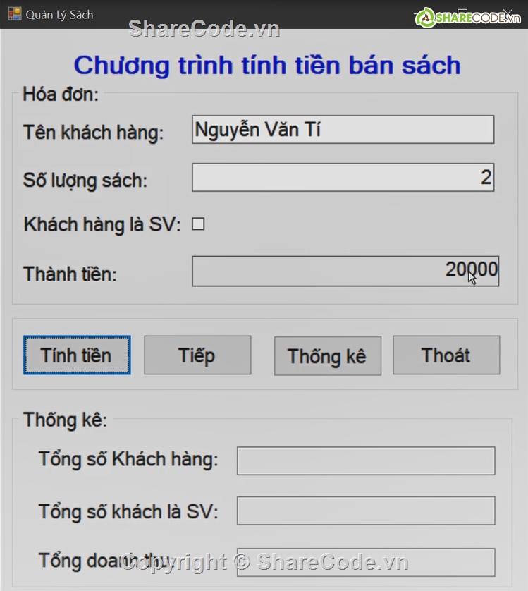 Sharecode,code bán sách,tính tiền bán sách,C#,tính tiền bán sách C#,winform