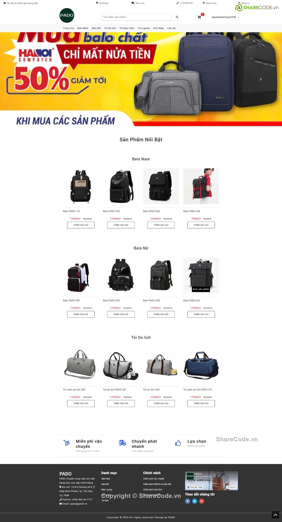website bán balo,Balo,Web bán balo thời trang,Bán Balo,web bán balo du lịch,web balo mvc