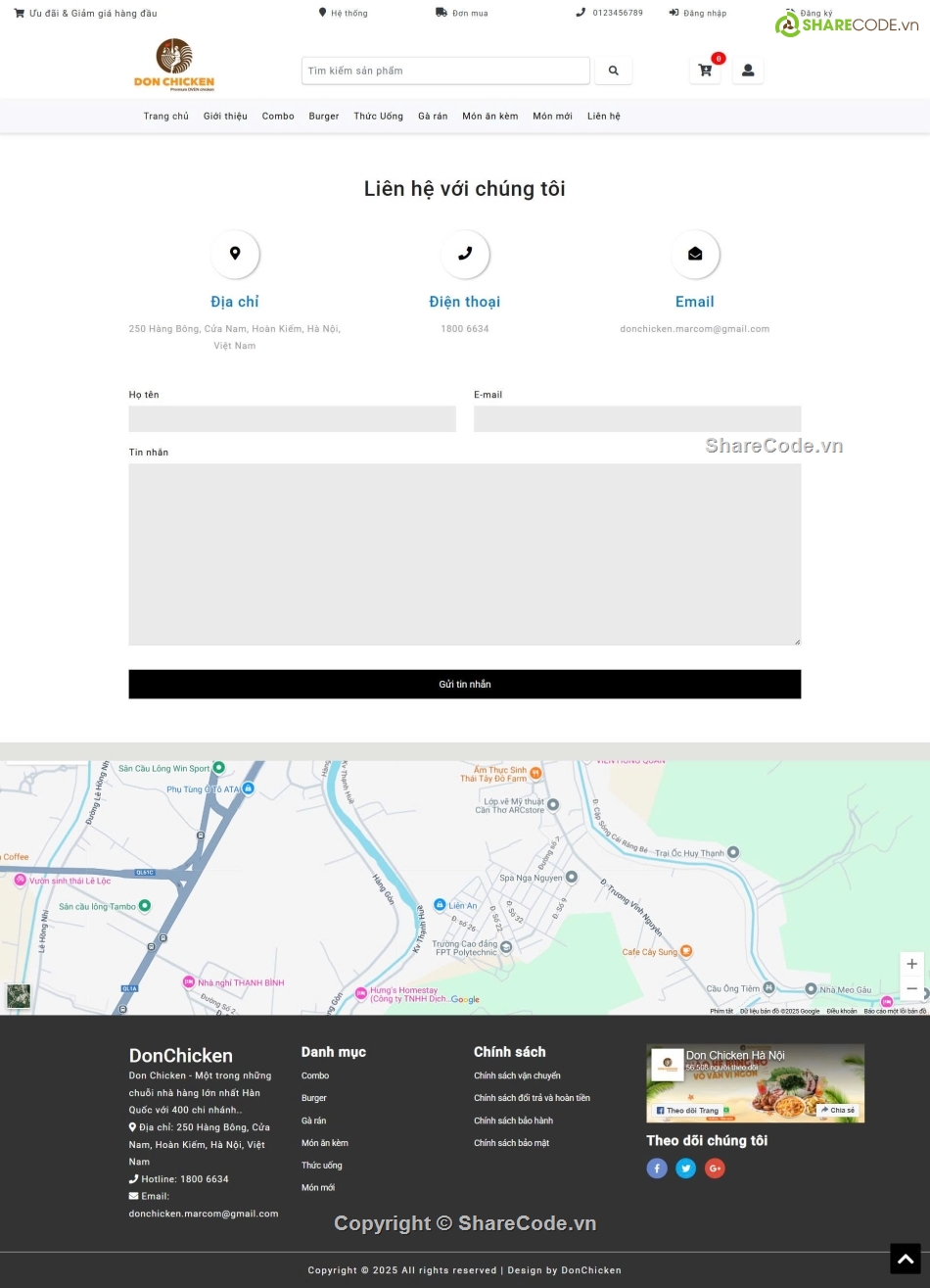 website bán burger,website đặt đồ ăn,website nhà hàng,sharecode bán đồ ăn,sharecode đặt đồ ăn,PHP MVC