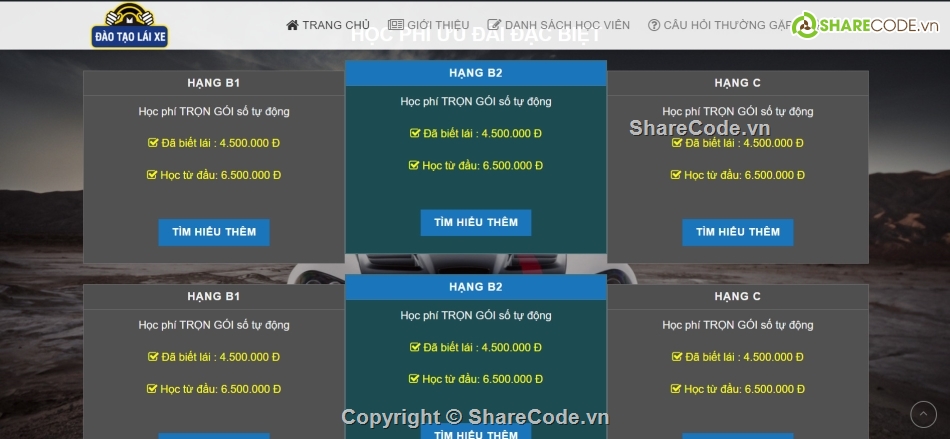 Sharecode dạy lái xe,lái xe,dạy lái xe,sharecode dạy lái xe chuẩn seo,website dạy lái xe,sharecode website dạy lái xe