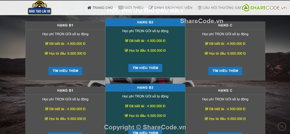 Sharecode dạy lái xe,dạy lái xe,lái xe,sharecode dạy lái xe,source web dạy lái xe,sharecode dạy lái xe chuẩn seo