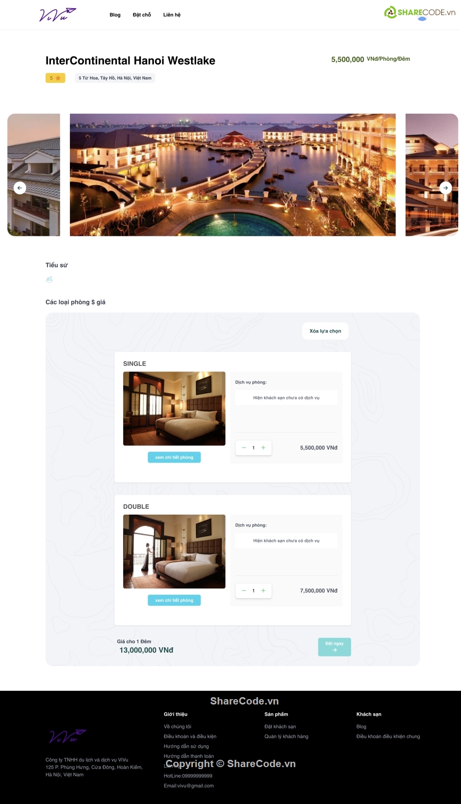 đồ án môn học,booking hotel,web booking khách sạn,Sharecode đồ án môn học,trang web booking khách sạn