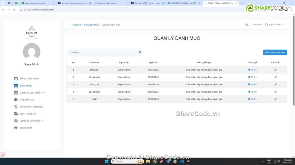 Đồ án web bán trang sức php mysql,web bán hàng trang sức php,source code web bán trang sức php