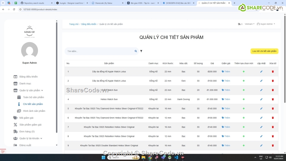 Đồ án web bán trang sức php mysql,web bán hàng trang sức php,source code web bán trang sức php