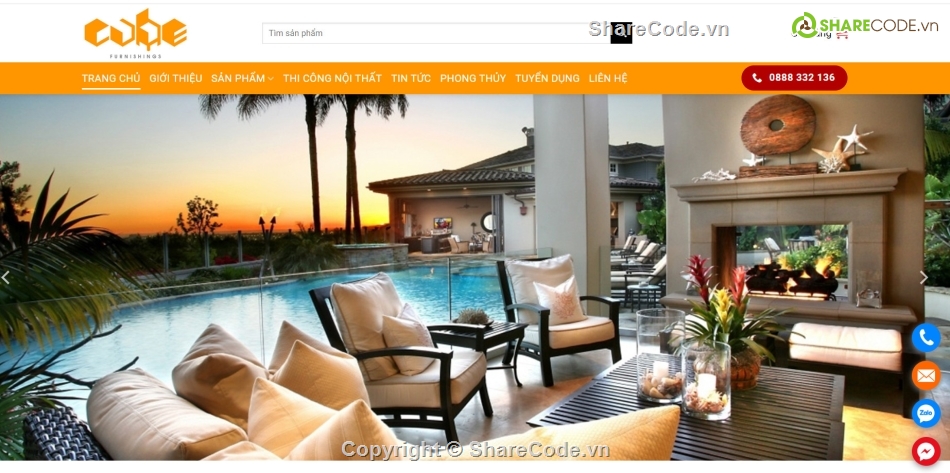 sharecode nội thất,website nội thất,source bán nội thất