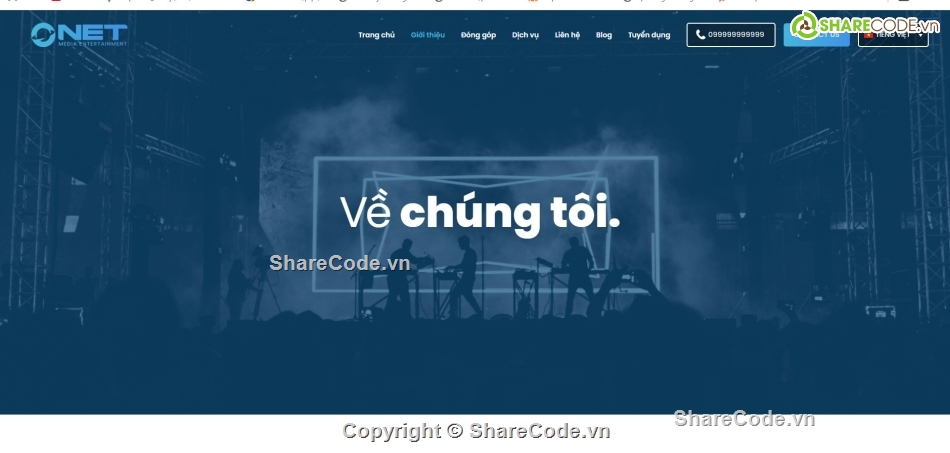 giao diện web,Sharecode media,Sharecode media giới thiệu ca sĩ,website truyền thông marketing,web media,code website y te