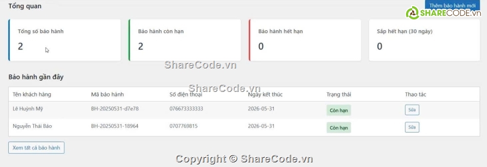 plugin,plugin nhập liệu,plugin thông báo,bảo hành,plugin quản lý bảo hành,Sharecode Plugin bảo hành răng cực đẹp