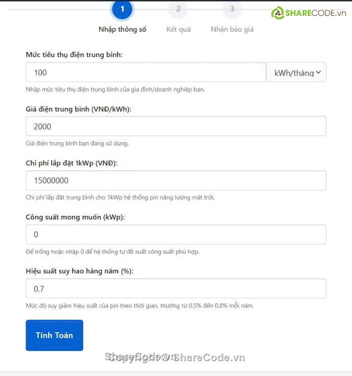 điện mặt trời,tính công suất,tiết kiệm điện,ROI năng lượng,báo cáo PDF,plugin WordPress