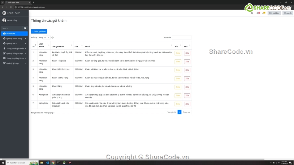 Quản lý đặt lịch phòng khám php mysql,quản lý phòng khám php mvc mysql,quản lý phòng khám php,quản lý phòng khám mvc,php quản lý đặt lịch phòng khám