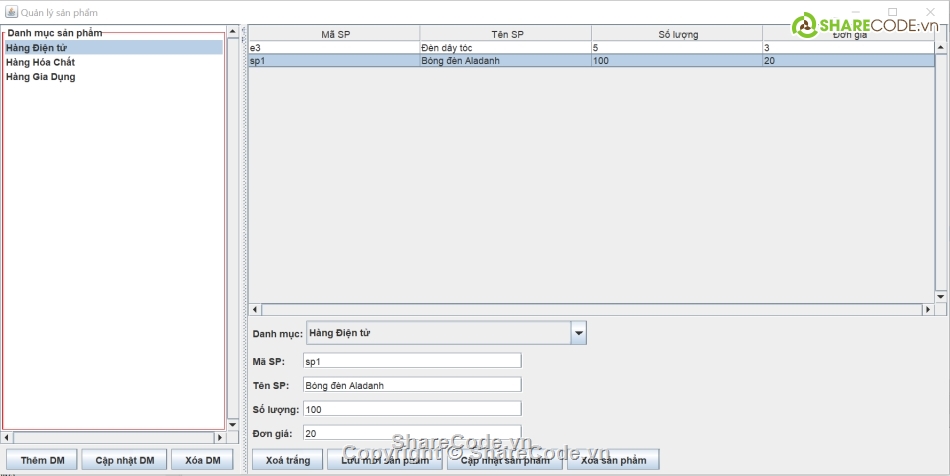 Sharecode,java,product,code quản lý sản phẩm,quản lý java,java code