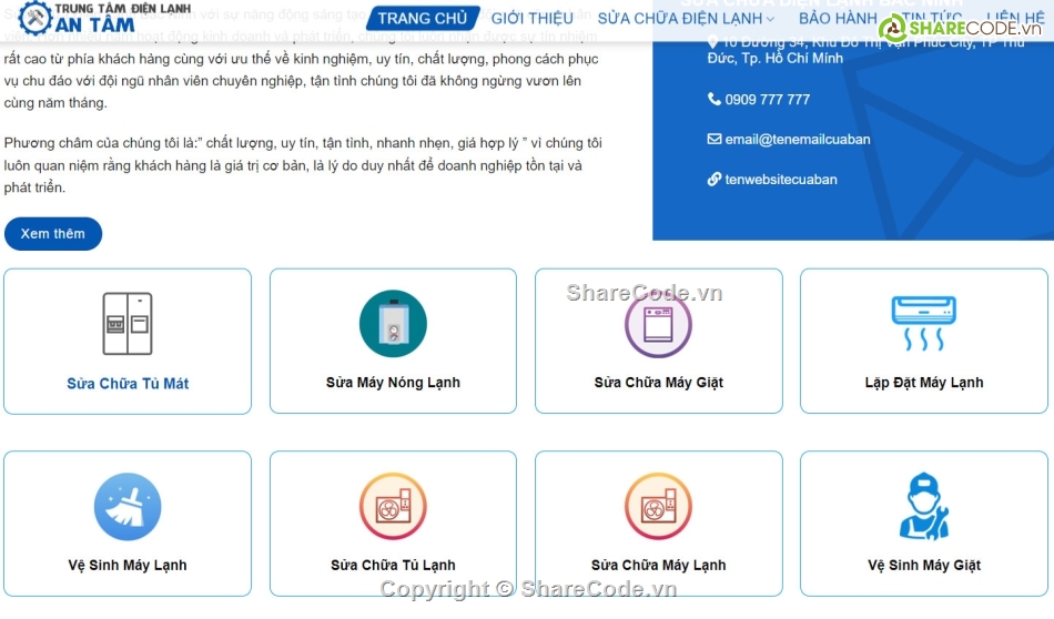 code web điện lạnh,điện lạnh,website điện lạnh,code website sửa chữa điện lạnh,sharecode sửa điện lạnh,web điện lạnh