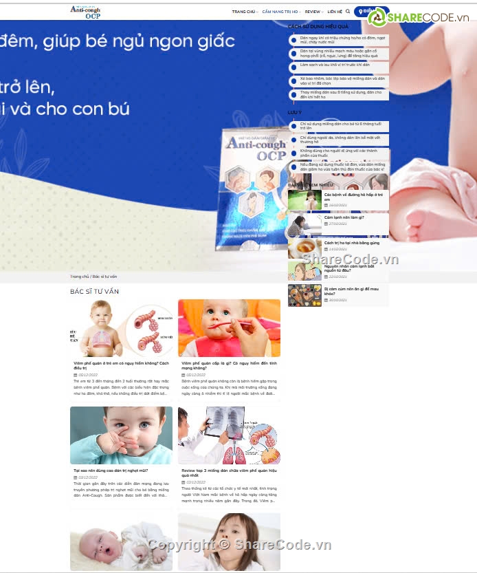 miếng dán,ho,thảo dược,Sharecode Theme miếng dán giảm ho thảo dược