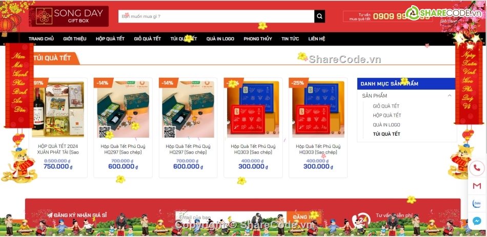 sharecode website quà tết,code tết,Sharecode Theme WordPress bán quà tết,bán quà tết,sharecode bán hàng,sharecode