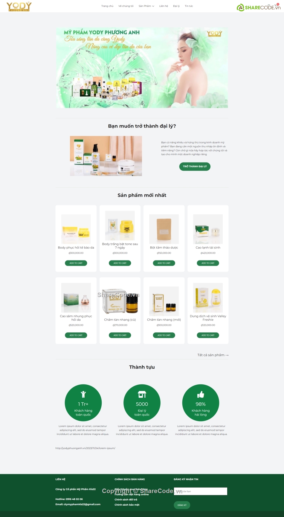 Share code shop wordpress,theme shop wordpress cửa hàng,shop mỹ phẩm,code wordpress nhãn hàng,shop wordpress yody