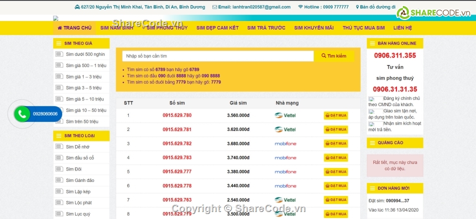 code sim,bán sim,sharecode website sim số,sharecode website bán sim số,sharecode sim số,share code bán sim