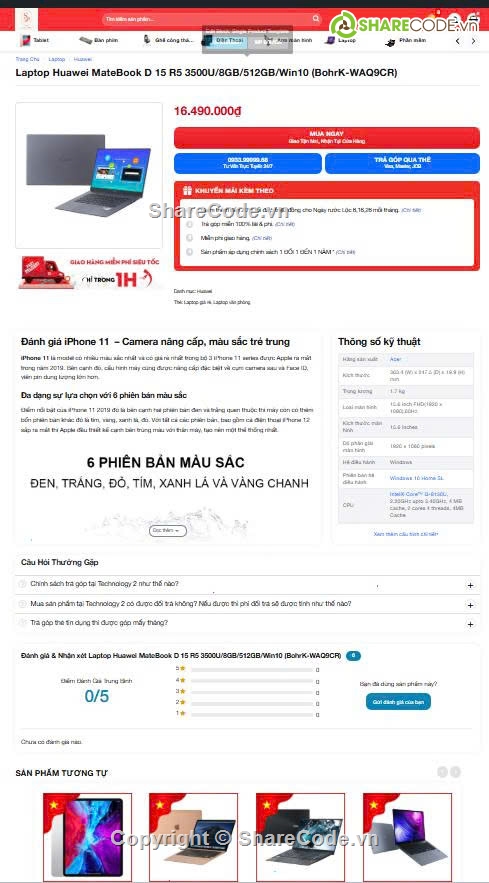 Laptop,PC gaming,giao diện bán Laptop,Build pc gaming,Sharecode,Sharecode Website Chuyên Bán Các Dòng PC Laptop