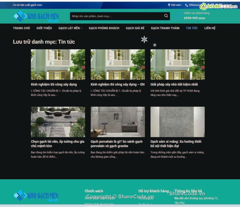 mẫu web bán hàng gạch men,website mua bán gạch ốp lát,gạch men các loại,Sharecode Website Chuyên Bán Các Loại Gạch Men Ốp