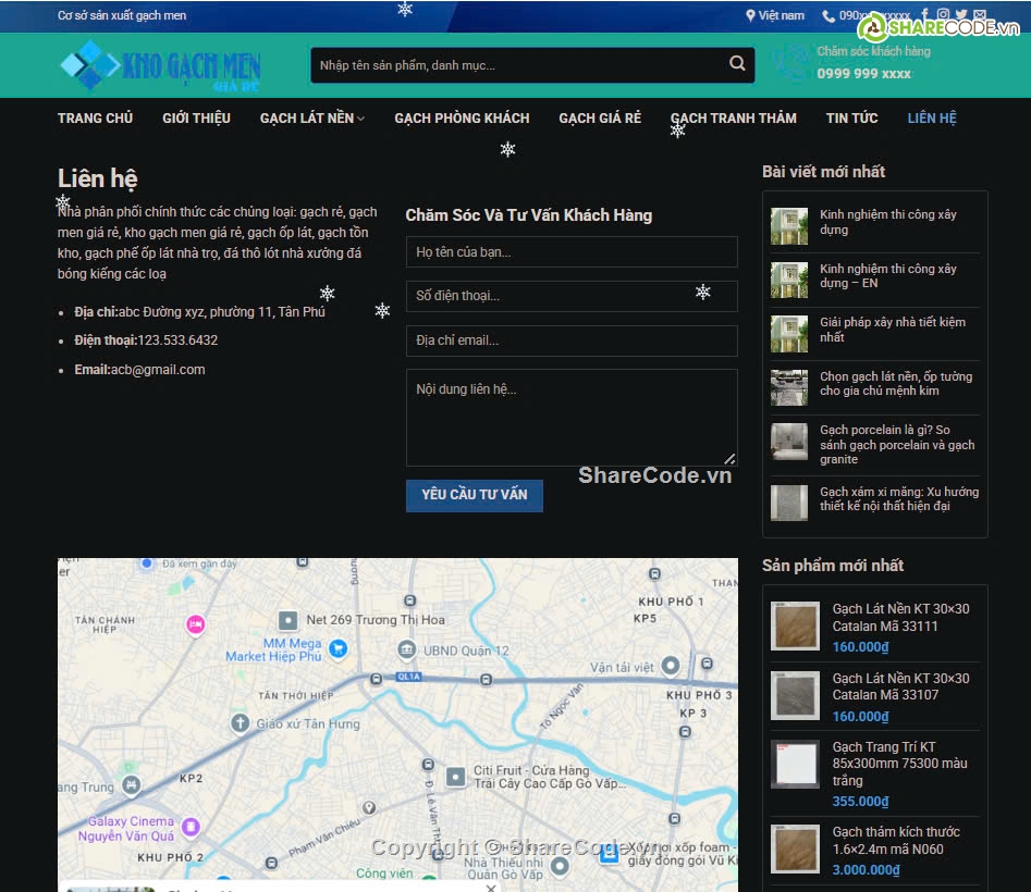 mẫu web bán hàng gạch men,website mua bán gạch ốp lát,gạch men các loại,Sharecode Website Chuyên Bán Các Loại Gạch Men Ốp