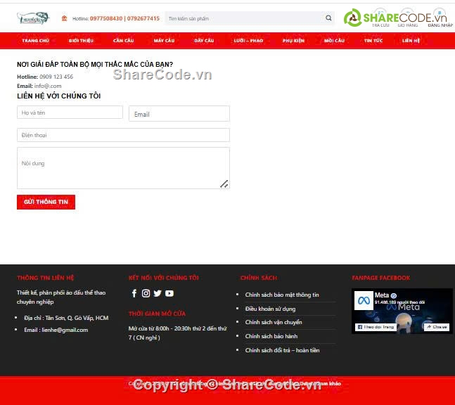 web bán dụng cụ câu cá,web cần câu cá,phụ kiện câu cá,đồ chơi câu cá,câu cá,Sharecode website chuyên bán phụ kiện đồ chơi câu