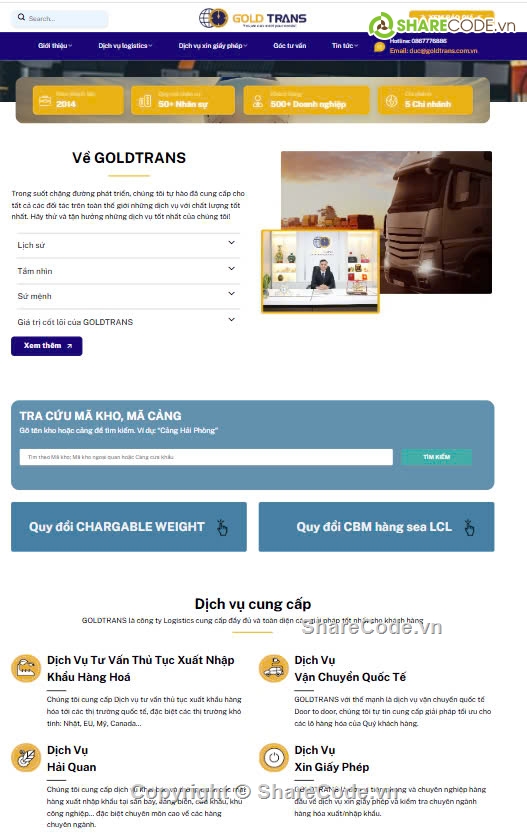 Logistics,web công ty,sharecode dịch vụ vận chuyển logictics,dịch vụ vận chuyển quốc tể,dịch vụ hải quan,Sharecode website công ty Logistics cực đẹp
