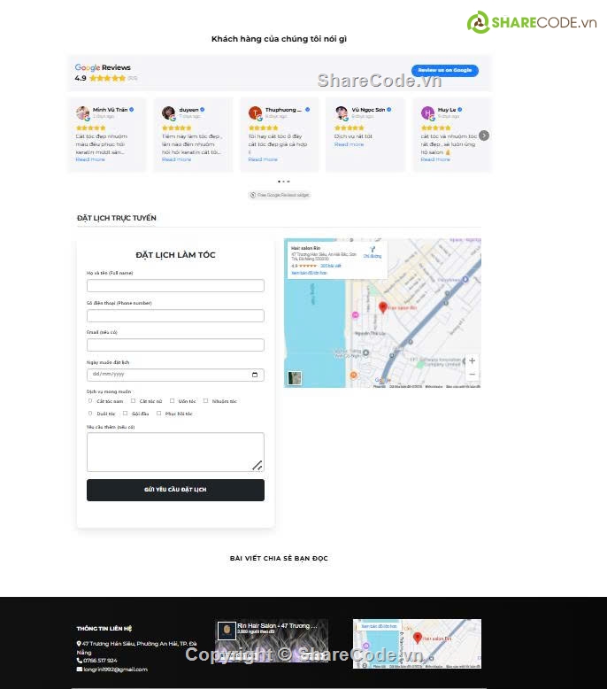 sharecode website,đặt lịch hẹn cắt tóc,cắt tóc tạo kiểu,đặt lịch salon tóc,website salon chuyên nghiệp,Sharecode Website Đặt Lịch Hẹn Cắt Tóc Tạo Kiểu Ch