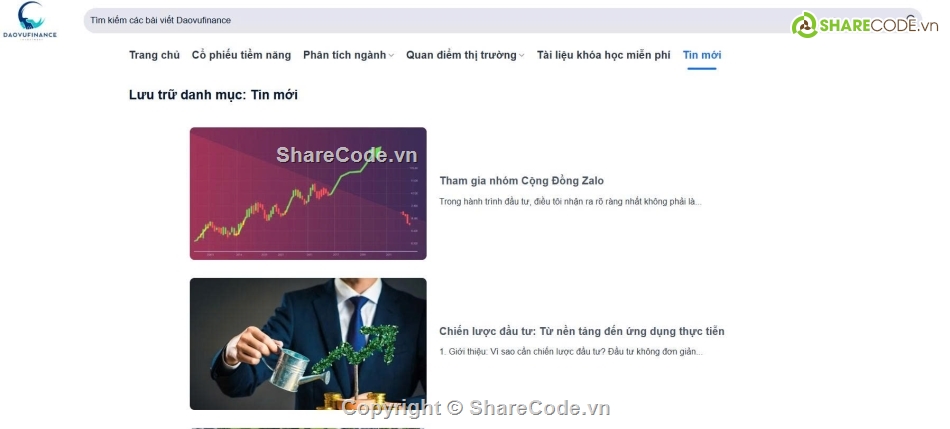 Sharecode,Đầu tư tài chính,cổ phiếu,Thị trường tài chính,bitcoin,Sharecode Website Đầu Tư Tài Chính -Tin Tức