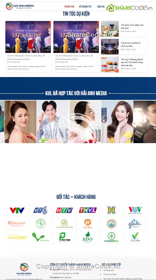 website giá rẻ,website tổ chức sự kiện,website truyền thông,truyền thông media,tổ chức sự kiện và truyền thông,Sharecode website Dịch vụ sự kiện