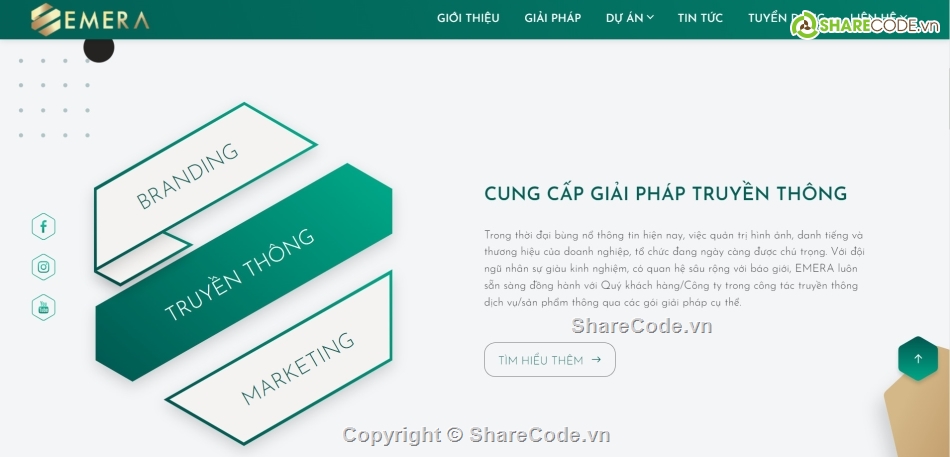 Sharecode giới thiệu công ty,sharecode angency,sharecode website dự án emera,website dự án,sharecode emera,code website