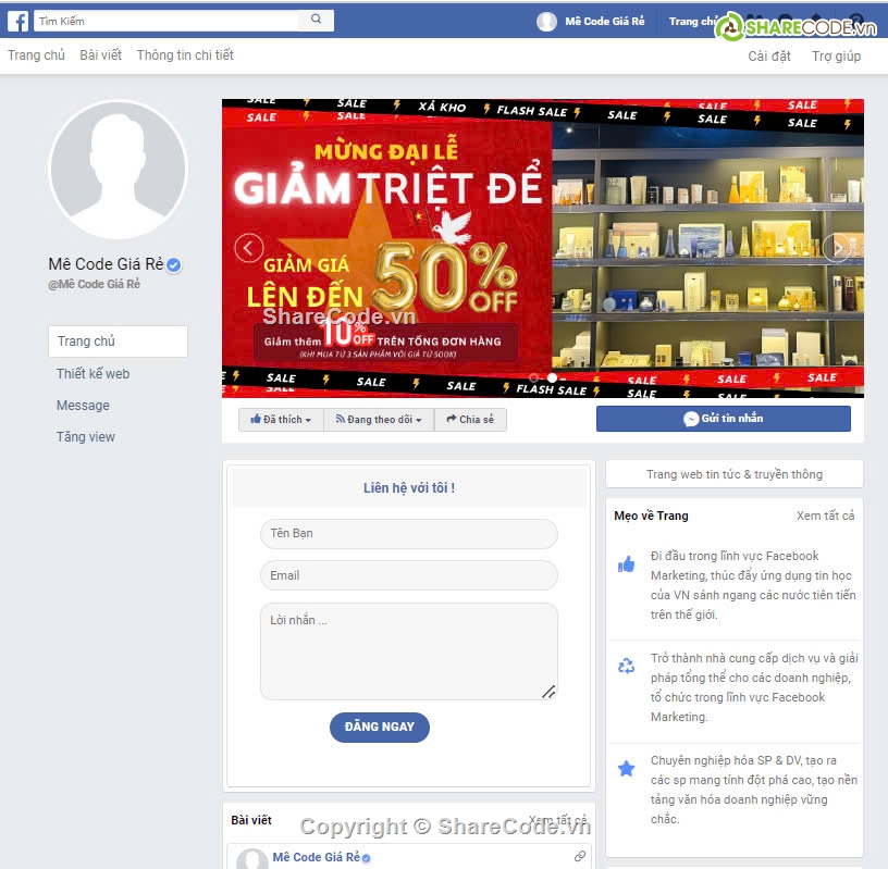 code facebook,code tin tức,ý tưởng facebook,tin tức facebook,Sharecode website giao diện flatsome ý tưởng faceb