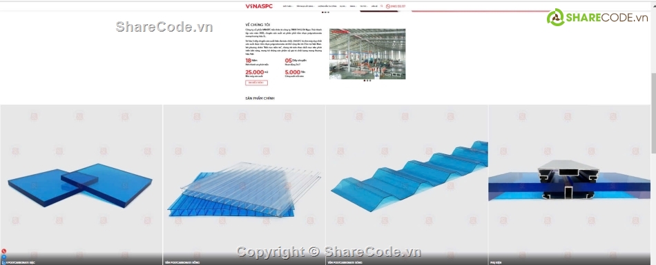 Polycarbonate,tấm nhựa,VINASPC,Sharecode Website mua bán Tấm nhựa Polycarbonate g