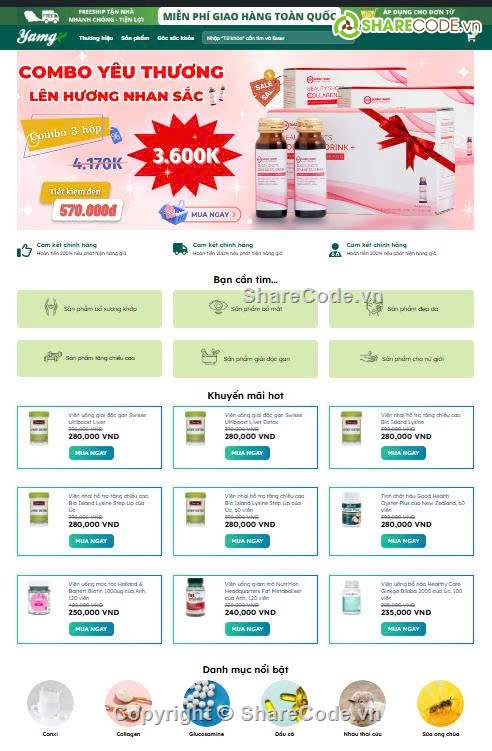 Sharecode,website nhà thuốc,quản lý nhà thuốc tây,website bán thực phẩm chức năng,code thực phẩm chức năng