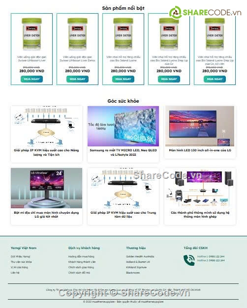 Sharecode,website nhà thuốc,quản lý nhà thuốc tây,website bán thực phẩm chức năng,code thực phẩm chức năng