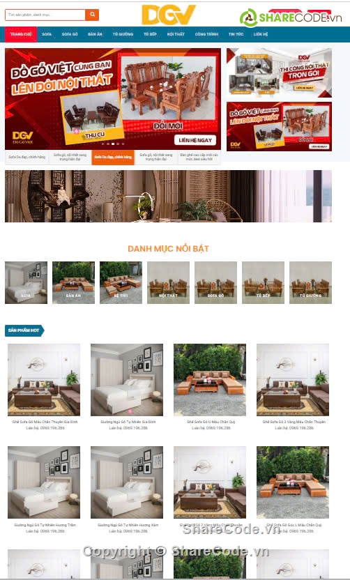 website nội thất,đồ gỗ,nội thất đồ gỗ,website đồ gỗ nội thất,Sharecode website nội thất đồ gỗ