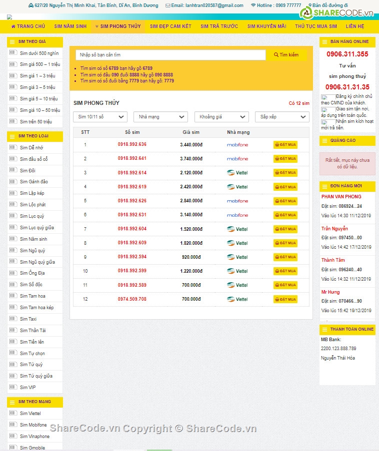 code sim,sharcode website bán sim,website sim số,sharecode sim số,share theme sim số
