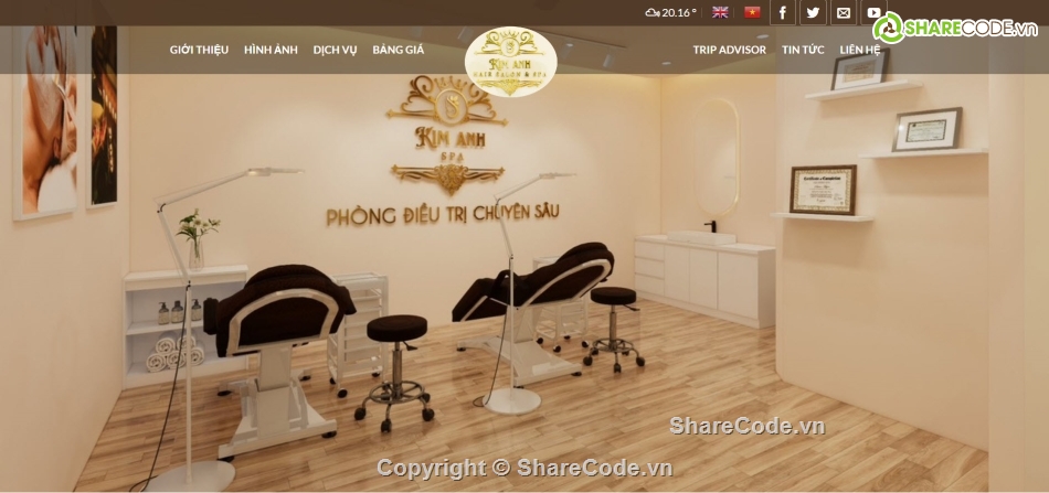 Share code chuyên nghiệp,Website Thẩm mỹ viện Spa,share code thẩm mỹ viện