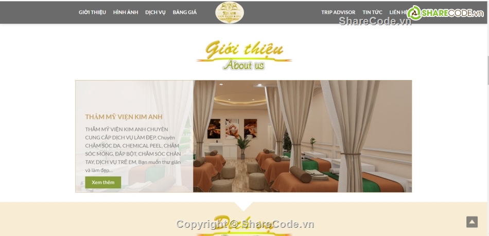 Share code chuyên nghiệp,Website Thẩm mỹ viện Spa,share code thẩm mỹ viện