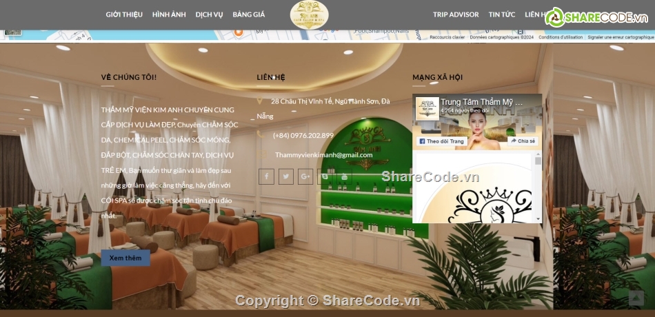 Share code chuyên nghiệp,Website Thẩm mỹ viện Spa,share code thẩm mỹ viện