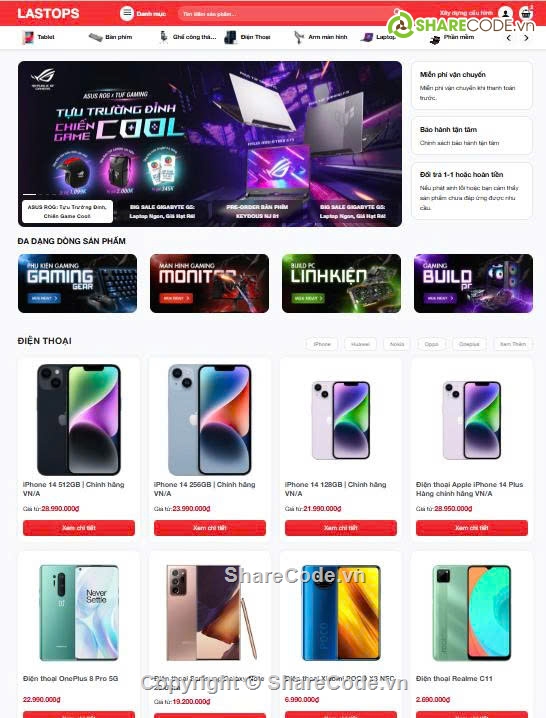 Website mua bán,mua bán điện thoại,thế giới di động,mua bán máy tính,thiết bị điện tử,Sharecode Website thế giới mua bán thiết bị điện t